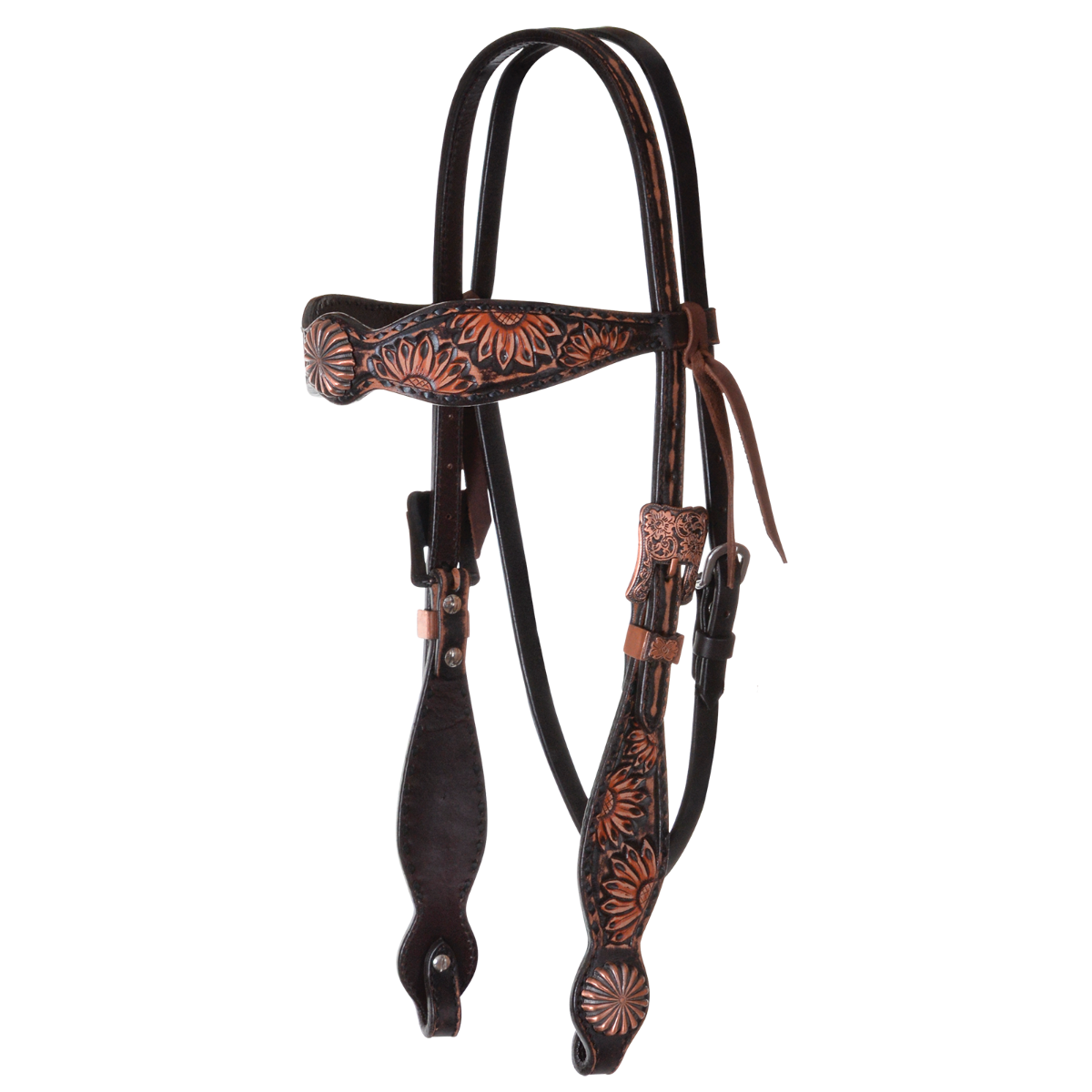 Vintage Sunflower Browband Headstall 0